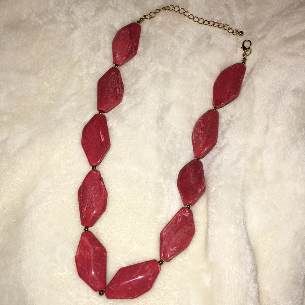 Rusty orange necklace and earrings